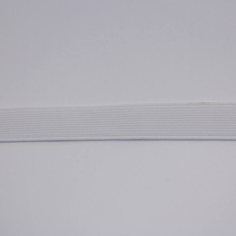 Elastique cotelé blanc 20 mm